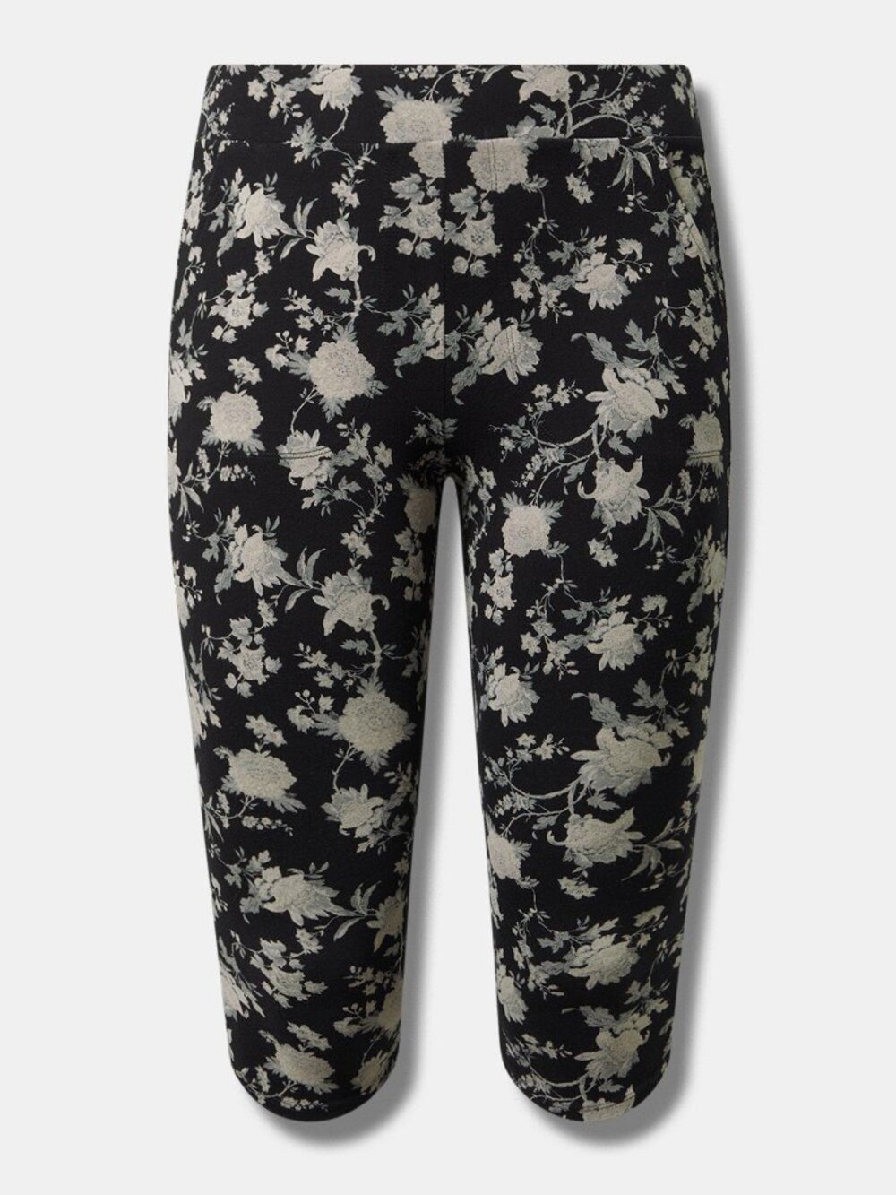 NWT Torrid Pedal Pusher Pocket Legging Deep blooms deep black, Size 1